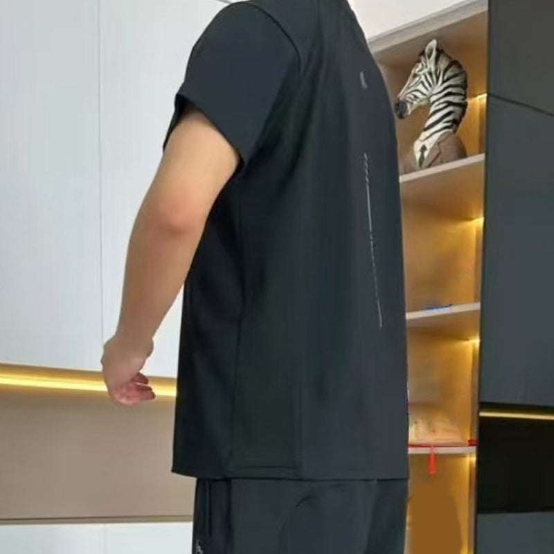 ❄️Poslední den akce SLEVA 50 %💕Pánské lehké ležérní 2dílné tričko s krátkým rukávem