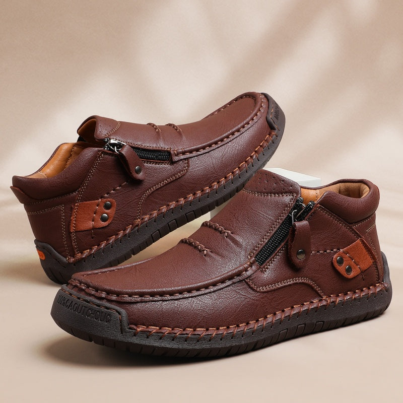 ⏰Ajutiselt soodusmüük 50% SOODUSTUST – Meeste käsitsi valmistatud kvaliteetsed nahast sussid – lai ninaosa, võlvitugi, veekindlad, survet leevendavad, libisemiskindel tald vabaajarõivasteks ja reisimiseks & Õues