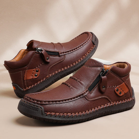 ⏰Ajutiselt soodusmüük 50% SOODUSTUST – Meeste käsitsi valmistatud kvaliteetsed nahast sussid – lai ninaosa, võlvitugi, veekindlad, survet leevendavad, libisemiskindel tald vabaajarõivasteks ja reisimiseks & Õues