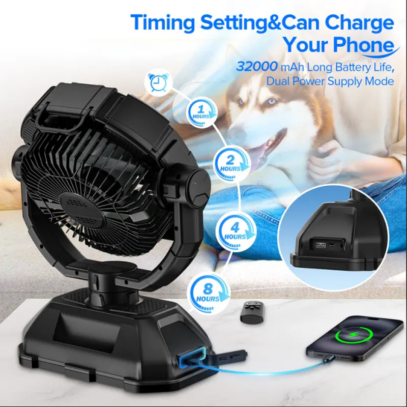 🔥Последња промоција 50% попуста + бесплатна достава🔥Преносни кампинг мултифункционални вентилатор