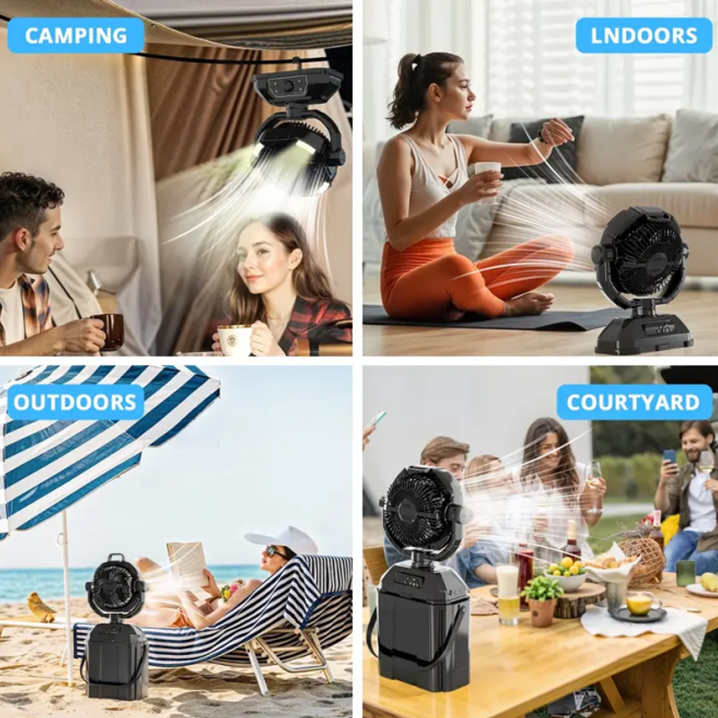 🔥Последња промоција 50% попуста + бесплатна достава🔥Преносни кампинг мултифункционални вентилатор