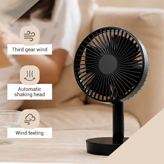 ⚡Promozione dell'ultimo giorno 50% di sconto + spedizione gratuita❄️Mini ventilatore da tavolo con oscillazione automatica
