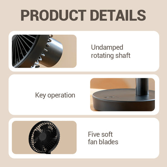 ⚡Promozione dell'ultimo giorno 50% di sconto + spedizione gratuita❄️Mini ventilatore da tavolo con oscillazione automatica