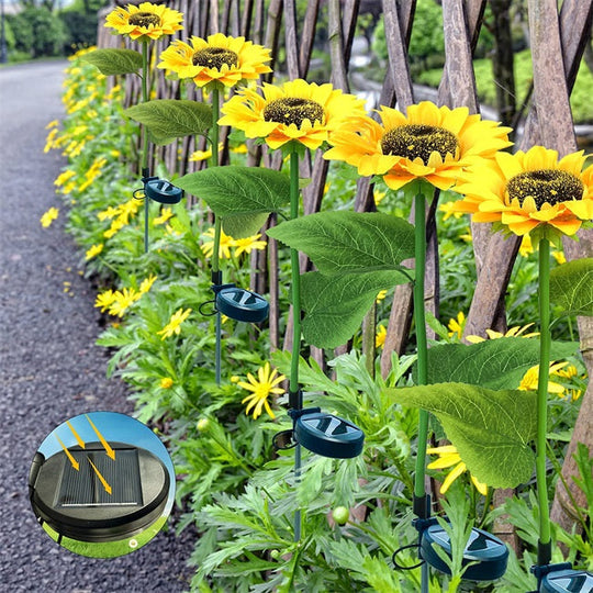 🎅Christmas Sale🌻50K+ SOLD! 🎁✨Sunflower Solar Garden Stake Led Lights