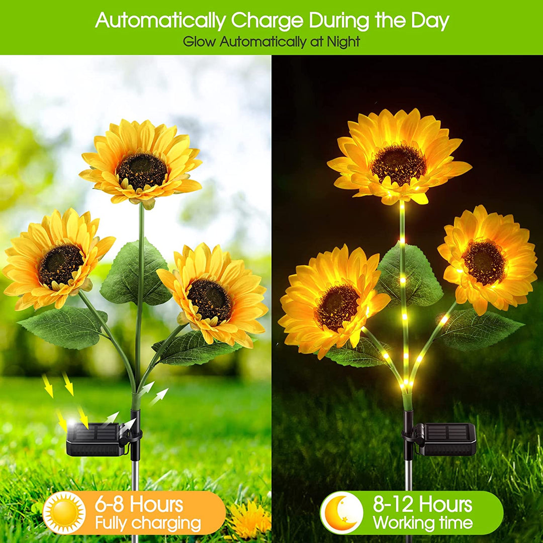 🎅Christmas Sale🌻50K+ SOLD! 🎁✨Sunflower Solar Garden Stake Led Lights