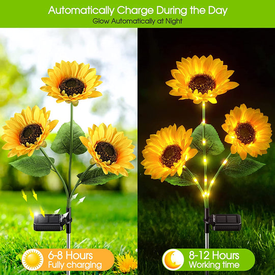 🎅Christmas Sale🌻50K+ SOLD! 🎁✨Sunflower Solar Garden Stake Led Lights