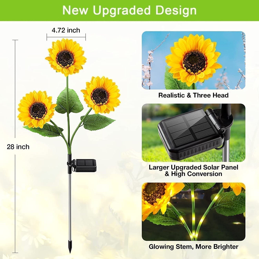 🎅Christmas Sale🌻50K+ SOLD! 🎁✨Sunflower Solar Garden Stake Led Lights
