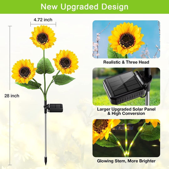 🎅Christmas Sale🌻50K+ SOLD! 🎁✨Sunflower Solar Garden Stake Led Lights