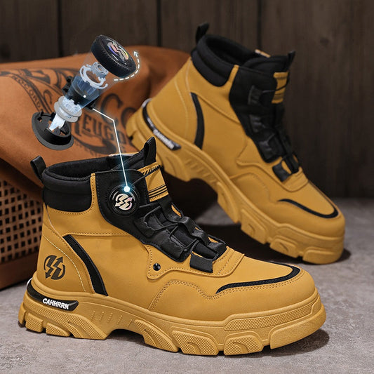 Men's outdoor work shoes with swivel buckle (waterproof, non-slip, comfortable and breathable)