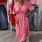 🎨 PROMOCIÓN DO ÚLTIMO DÍA: 48 % DE DESCONTO en vestido estampado con escote en V para muller: Pinceladas de verán🌺