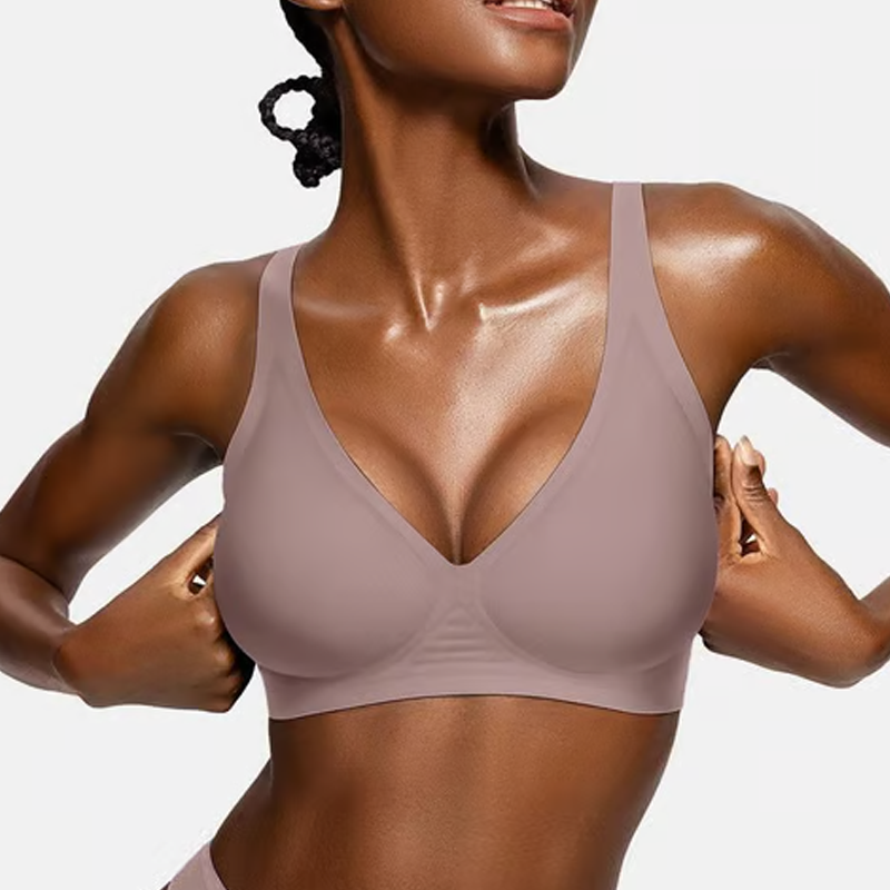 🔥Lowest price in the last 30 days🔥Jelly Wireless Womens Comfortable Wireless Bras Push Up Bralettes Seamless Tshirts Bras Deep V Everyday Bras