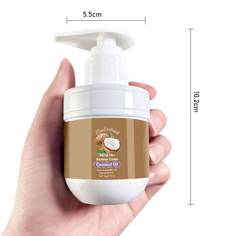 🥥✨ Coconut facial hair removal cream – Gentle & effective