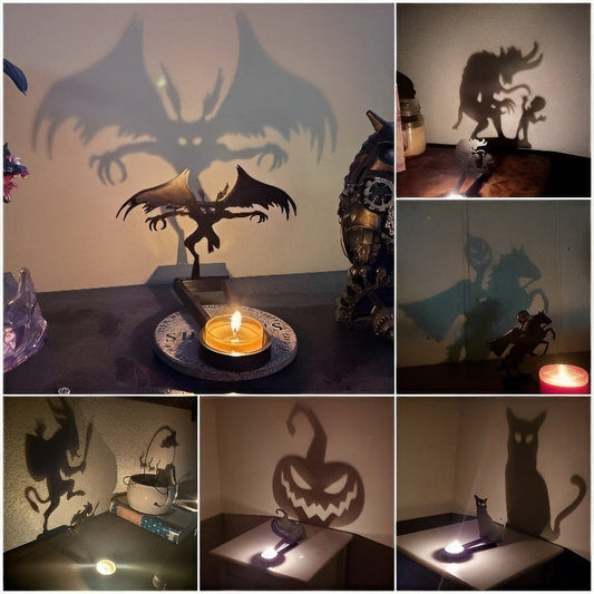 🎃Offerta speciale a tempo limitato 50%⏰Funny Shadow Stand - Portacandele in metallo per Halloween