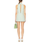 Date Night Front Cutout Pocketed Halter H-line Mini Dress