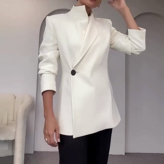 Модны лідэр Адзін кнопка падстаўкі з доўгім рукавом пінжака
