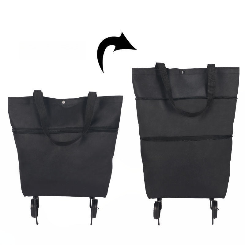 2-in-1 Foldable Shopping Cart✨Portable Lightweight Grocery Trolley