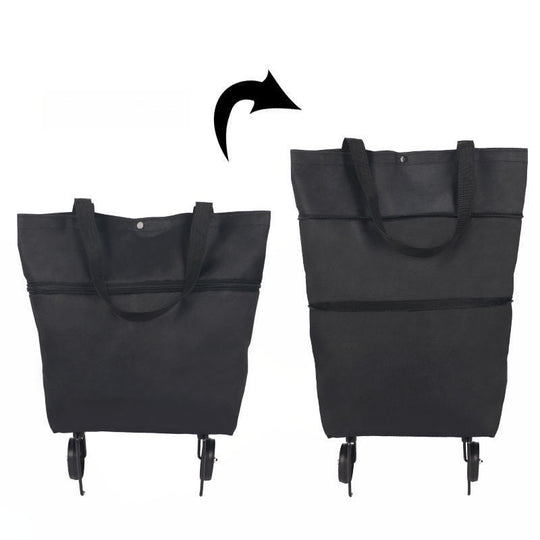 2-in-1 Foldable Shopping Cart✨Portable Lightweight Grocery Trolley