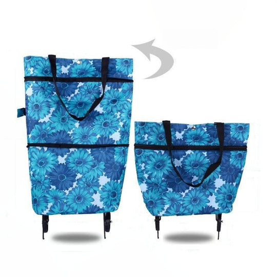 2-in-1 Foldable Shopping Cart✨Portable Lightweight Grocery Trolley