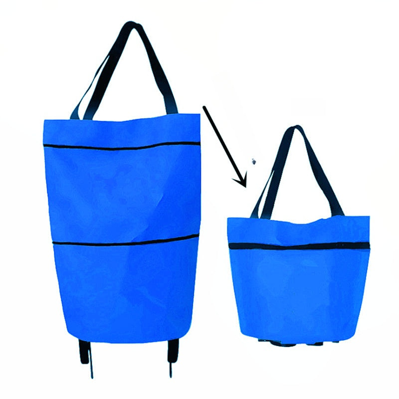 2-in-1 Foldable Shopping Cart✨Portable Lightweight Grocery Trolley
