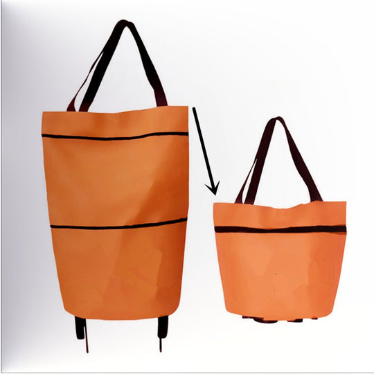 2-in-1 Foldable Shopping Cart✨Portable Lightweight Grocery Trolley