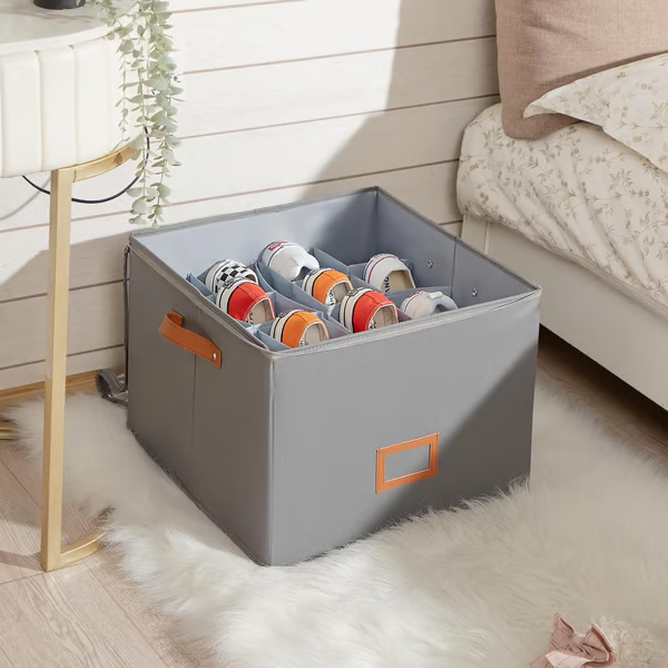 Fabric shoe organizer, storage box