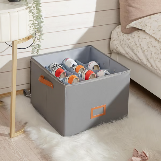 Fabric shoe organizer, storage box