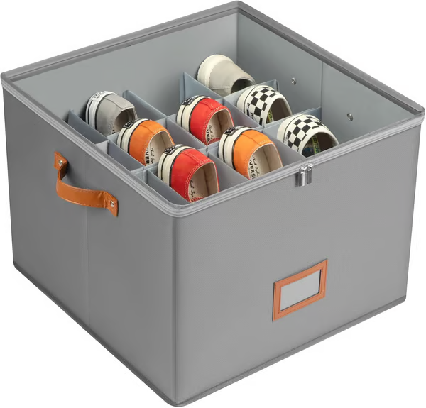 Fabric shoe organizer, storage box