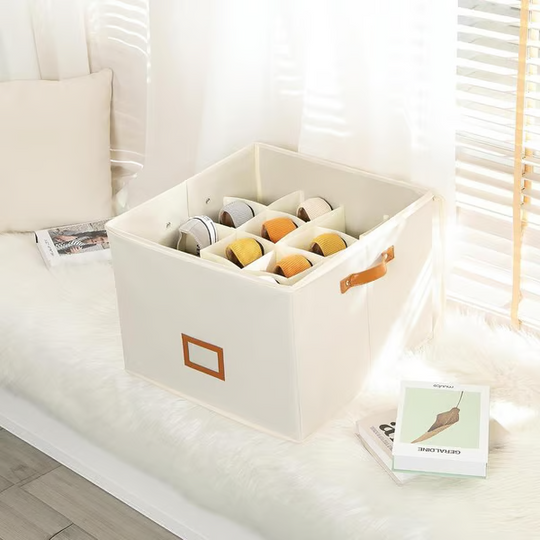 Fabric shoe organizer, storage box