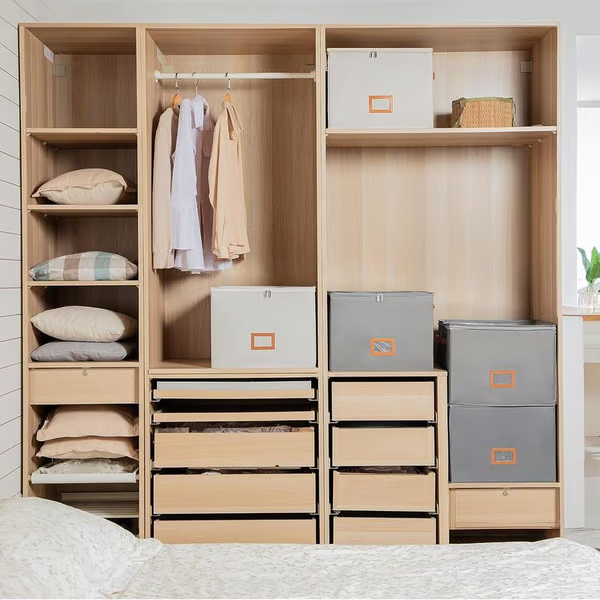 Fabric shoe organizer, storage box