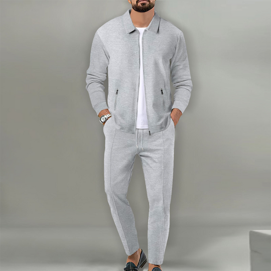 🔥Hot Sale Offer: 50% Off-Men’s Stylish Lapel Jacket & Jogger Pants 2-Piece Set