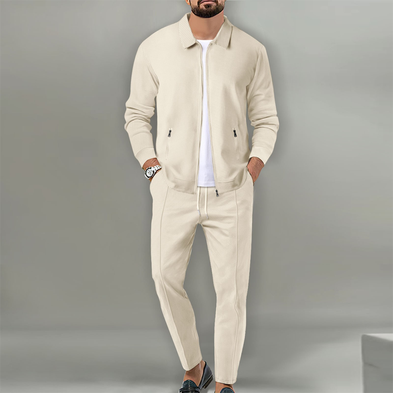 🔥Hot Sale Offer: 50% Off-Men’s Stylish Lapel Jacket & Jogger Pants 2-Piece Set