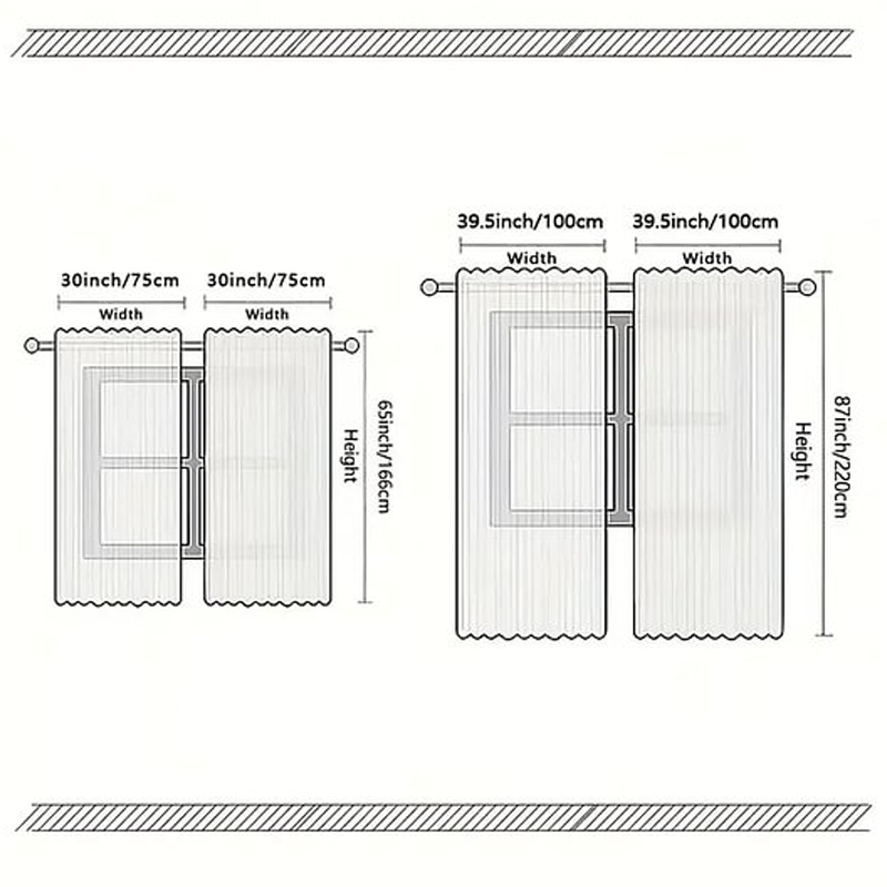 🎅Vânzare de Crăciun🎄Peste 50.000 de unități vândute! 🎁✨Set de 2 perdele de Crăciun pentru fereastră, pentru decorul casei