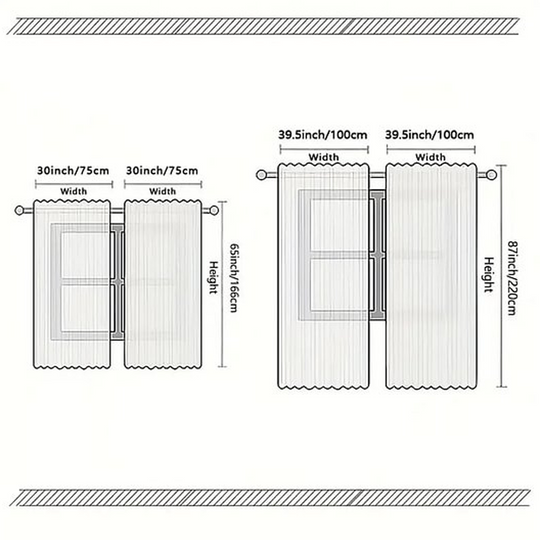 🎅Vânzare de Crăciun🎄Peste 50.000 de unități vândute! 🎁✨Set de 2 perdele de Crăciun pentru fereastră, pentru decorul casei