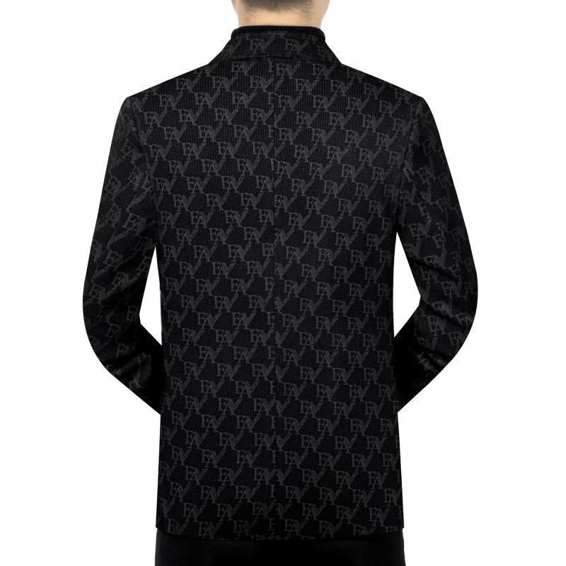 Meeste klassikaline Slim Fit mustriga bleiser