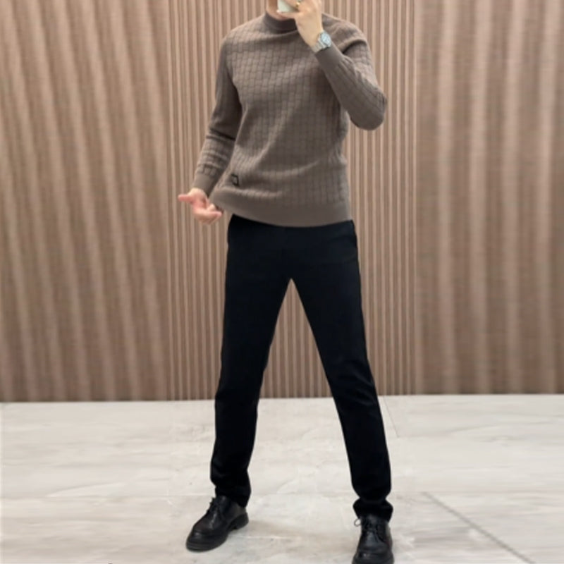 Top tricotat pentru bărbați cu strat de bază cald