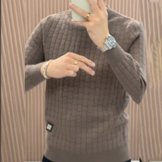 Top tricotat pentru bărbați cu strat de bază cald