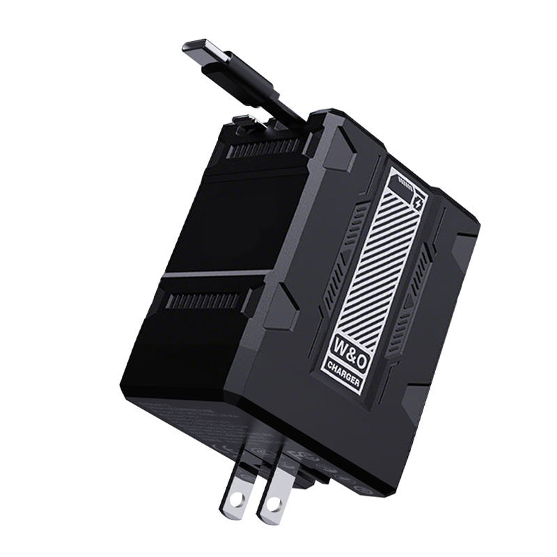 45W Retractable Fast Charger Cube