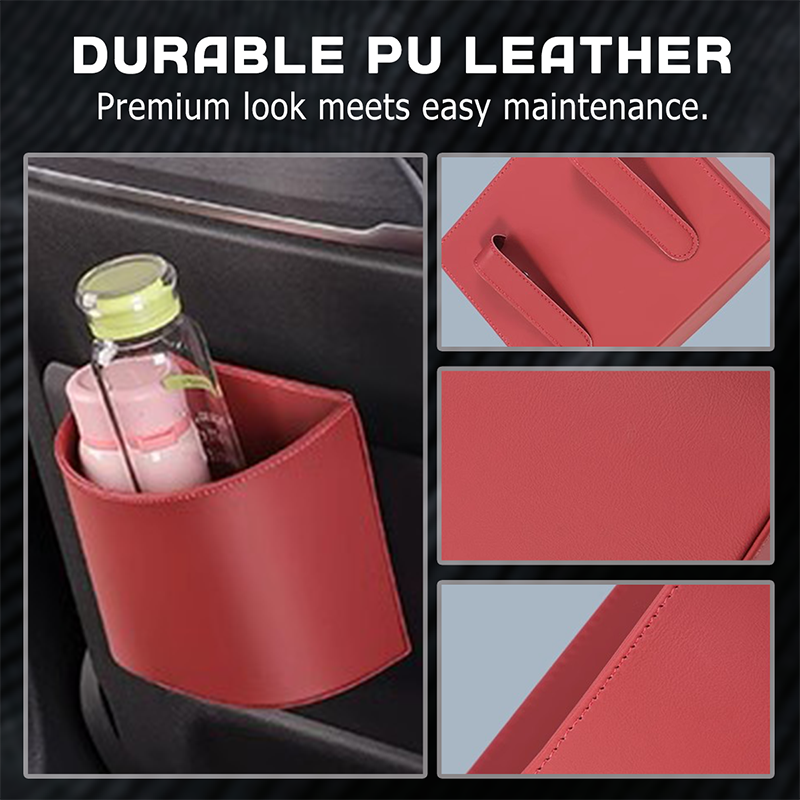 🥳2026 HOT SALE🥳💞95K+ SOLD!🚗🧺 50% OFF! Leather Car Door Cup Holder – Wide‑mouth opening, easy reach for drinks & phone. Clip‑on secure fit. PU leather, tough & stylish. 🛡️✨