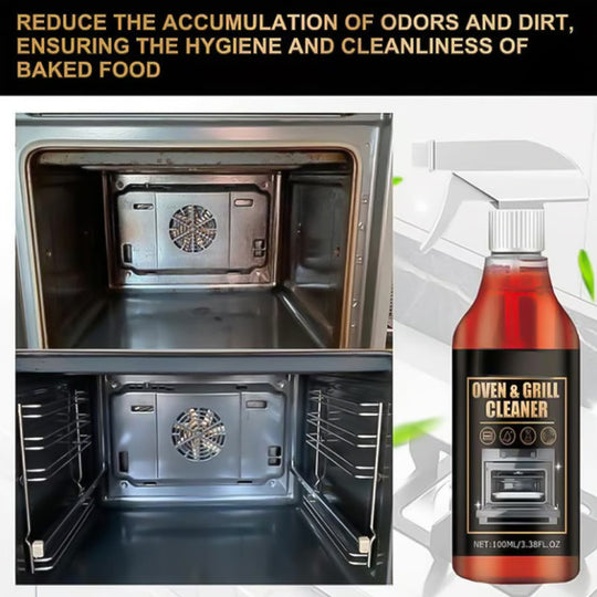 🔥Oven & Grill Cleaner Spray – Dissolves Grease in 5 Mins, No Scrubbing & Eliminates Odors