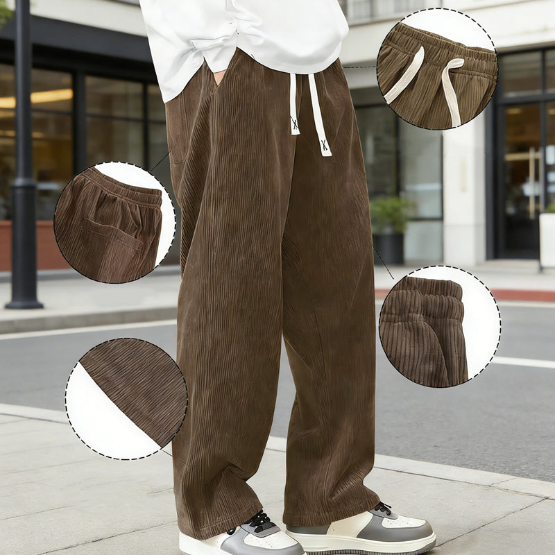 👖 60% RABATT! 🎉 Herrenhose mit Lockerer Passform, Kordelzug & Taschen – Bequem, Lässig & Praktisch für den Alltag 🏠