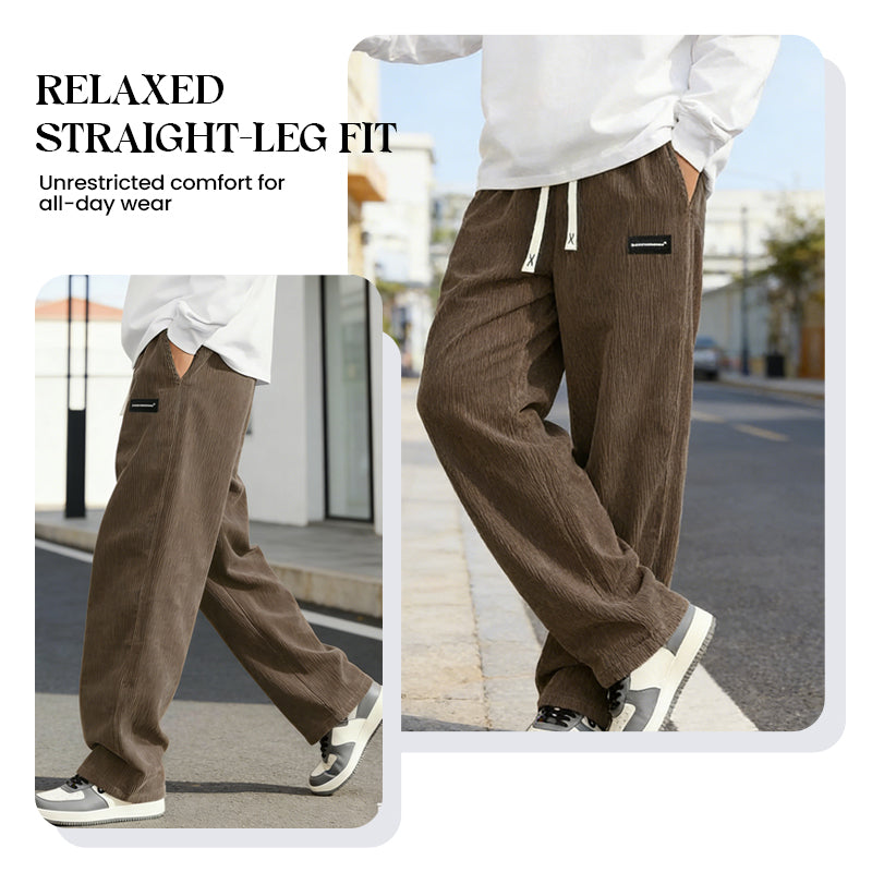 👖 60% RABATT! 🎉 Herrenhose mit Lockerer Passform, Kordelzug & Taschen – Bequem, Lässig & Praktisch für den Alltag 🏠