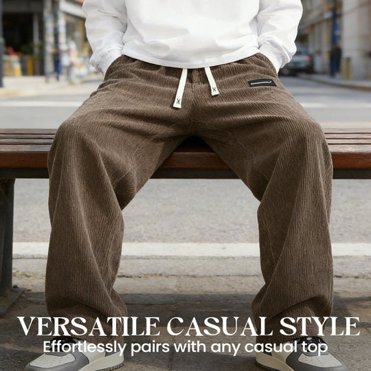 👖 60% RABATT! 🎉 Herrenhose mit Lockerer Passform, Kordelzug & Taschen – Bequem, Lässig & Praktisch für den Alltag 🏠