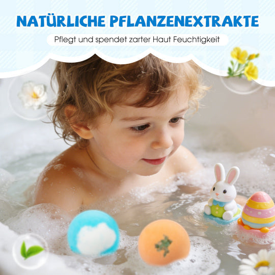 🔥12 PCS/Pack🛁 Natural Bath Bombs for Kids with Mega Bubbles & Surprise Inside 🥚✨