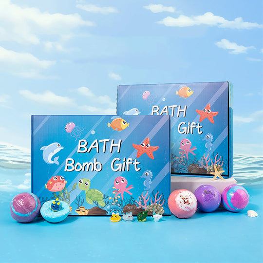 🔥12 PCS/Pack🛁 Natural Bath Bombs for Kids with Mega Bubbles & Surprise Inside 🥚✨