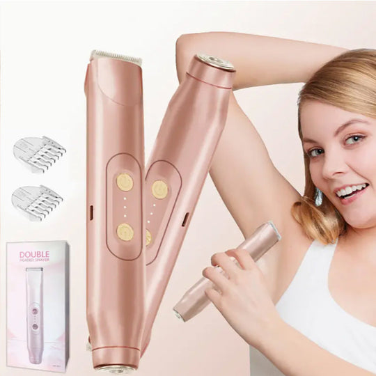⚡Pink GONE !! ACT FAST 🚨Bikini Trimmer for Women, Electric Shaver and Razor Rechargeable 2-in-1 Body and Facial Epilator, Underarms and Legs, IPX7 Waterproof