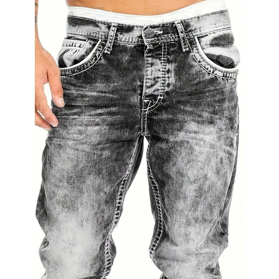 Men's Fashion Stretch Jeans,Minimalist Style Suitable For Summer, Emo Style