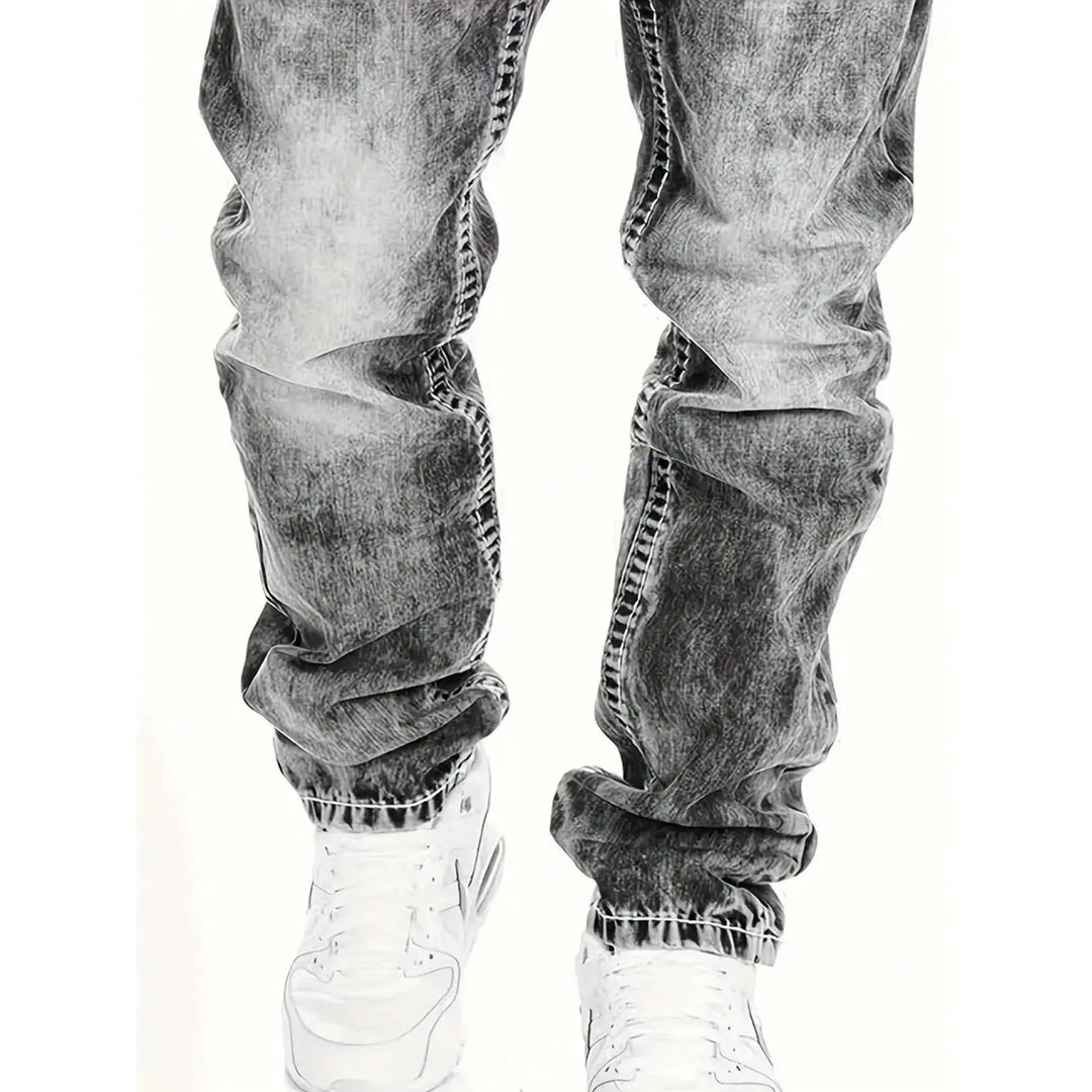 Men's Fashion Stretch Jeans,Minimalist Style Suitable For Summer, Emo Style