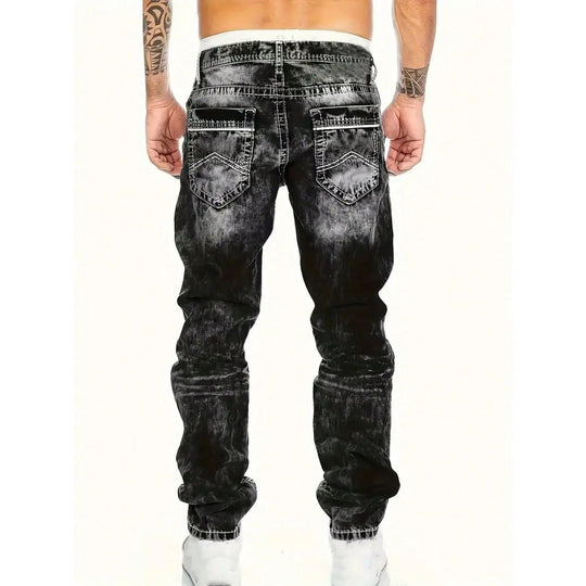 Men's Fashion Stretch Jeans,Minimalist Style Suitable For Summer, Emo Style