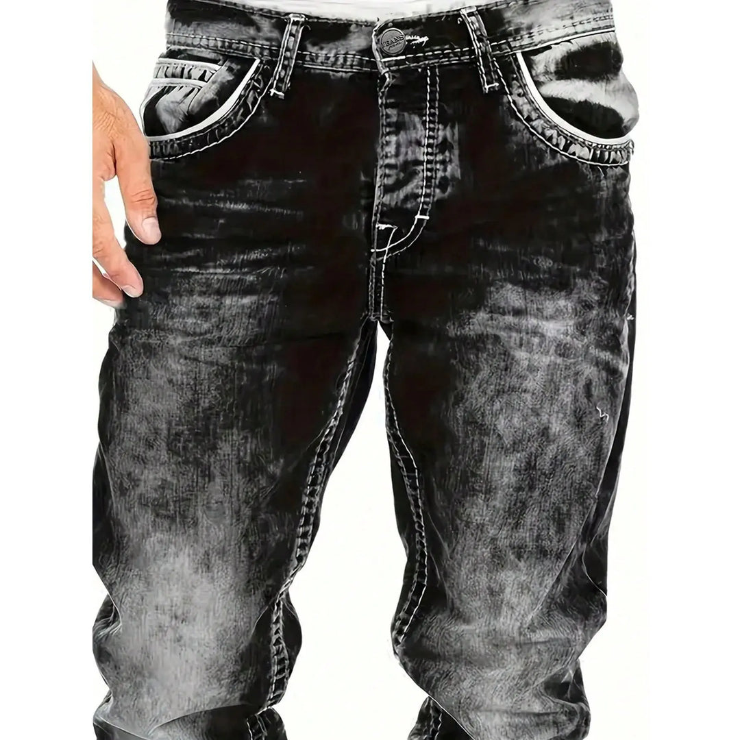 Men's Fashion Stretch Jeans,Minimalist Style Suitable For Summer, Emo Style