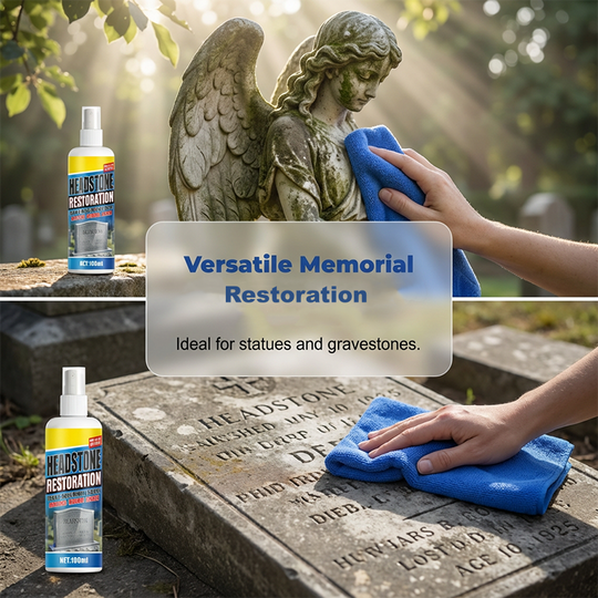 Headstone Cleaning & Restoration Spray – Remove Stains Instantly